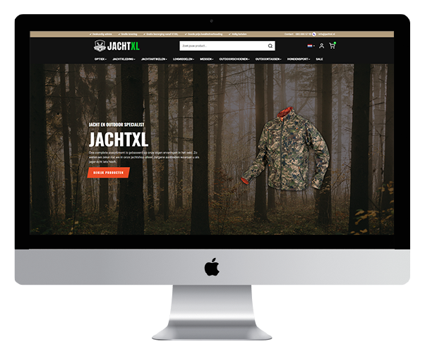 JachtXL website homepage desktop-mockup-portfolio BSMedia_IM